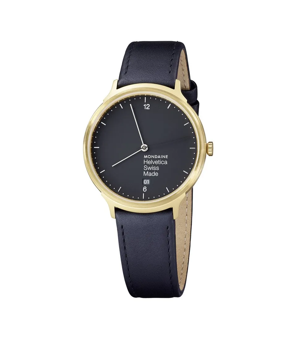 Mondaine Helvetica No1 Light orologio 38 mm pelle