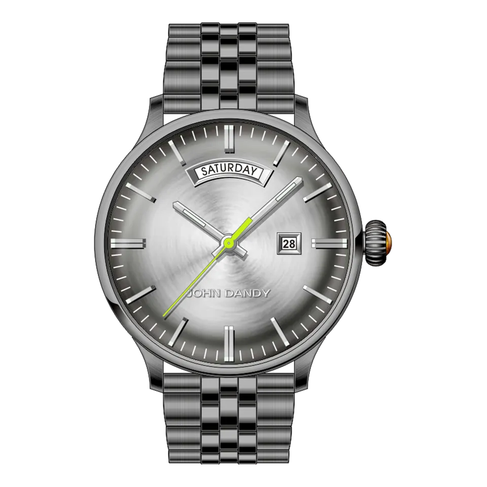 John Dandy JD-2572M orologio automatico argento