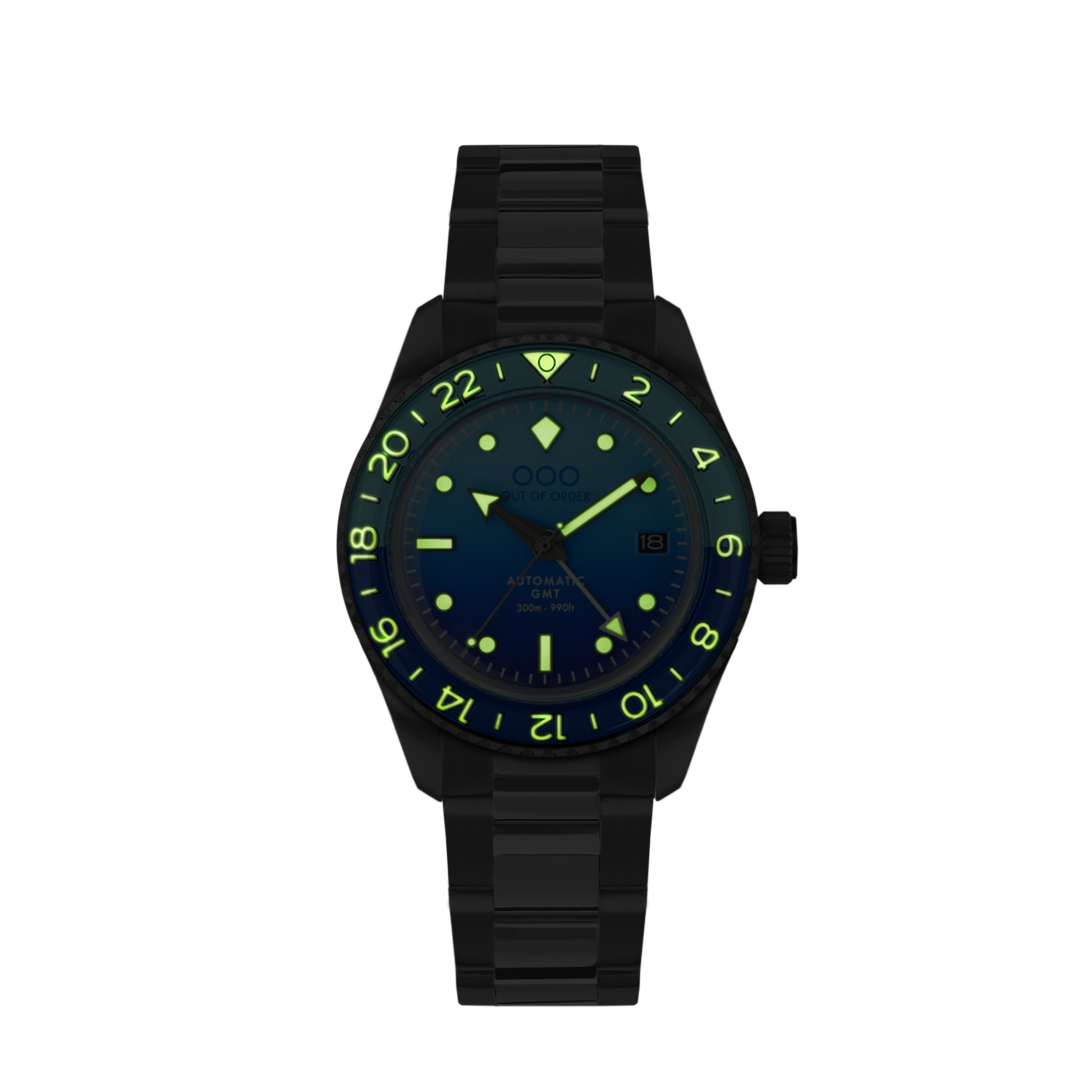 Out Of Order Shaker Bomba Blu orologio automatico GMT blu 40 mm