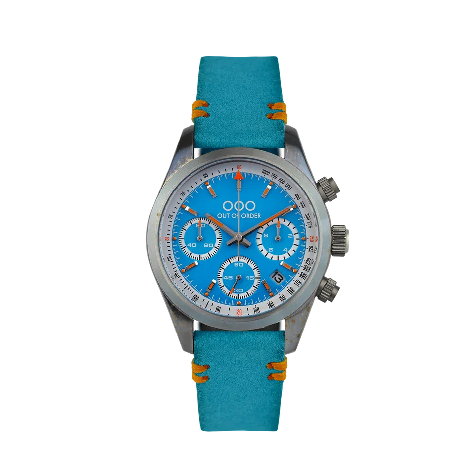 Out Of Order Sporty Azure Cronografo orologio blu 40 mm