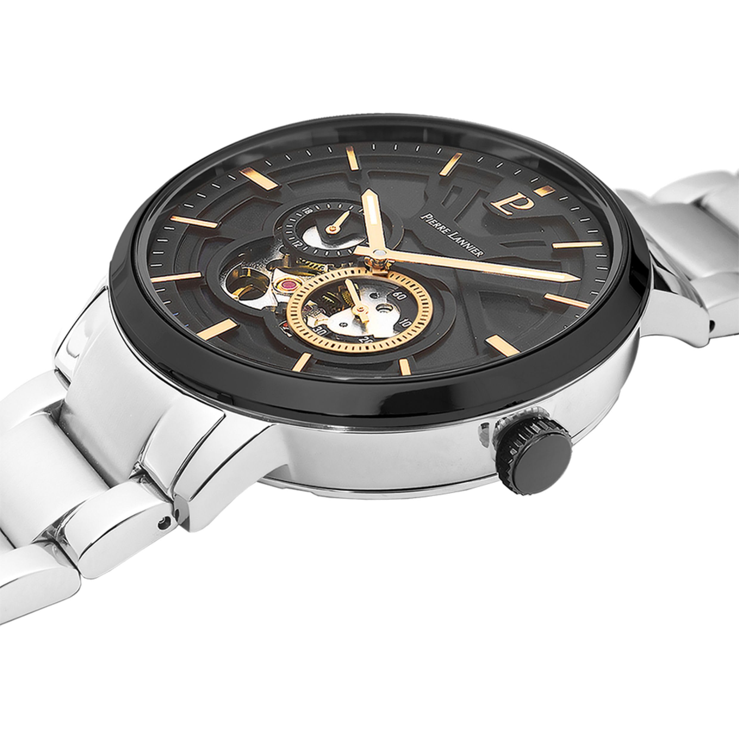 Pierre Lannier Trio orologio automatico acciaio 42 mm