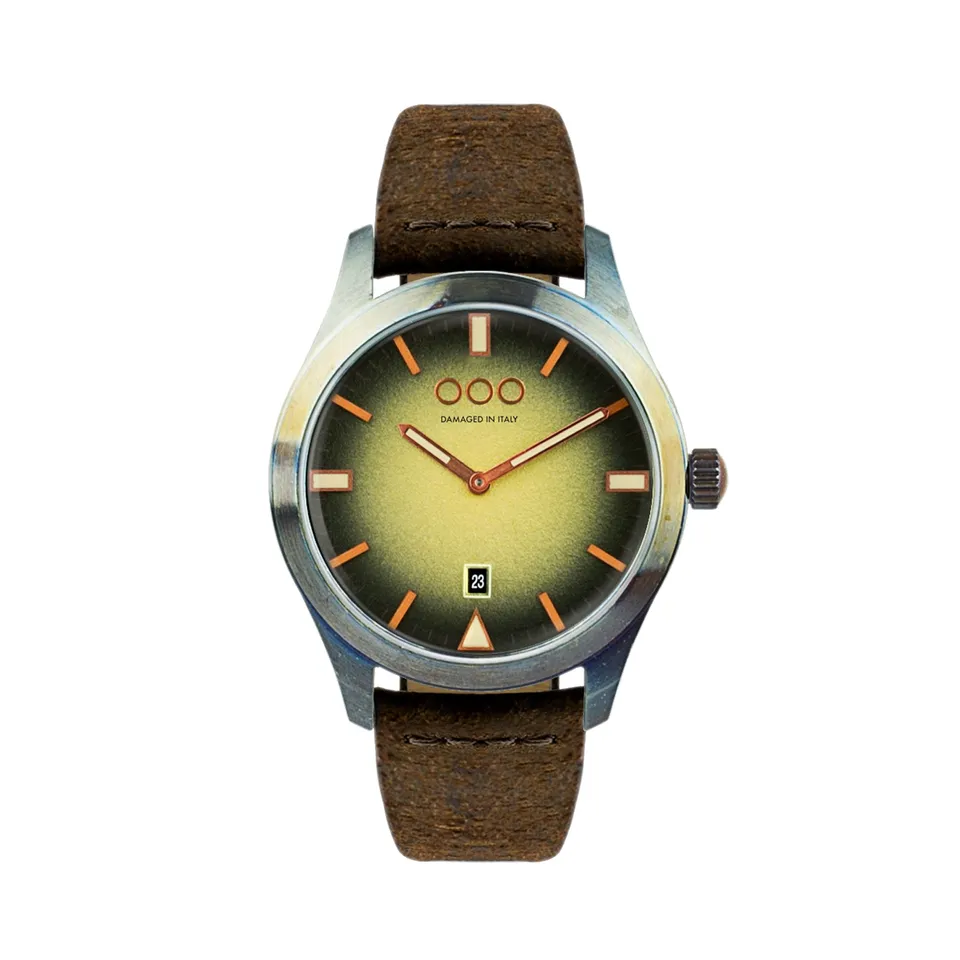 Out Of Order 143 Cream orologio giallo cuoio 40mm