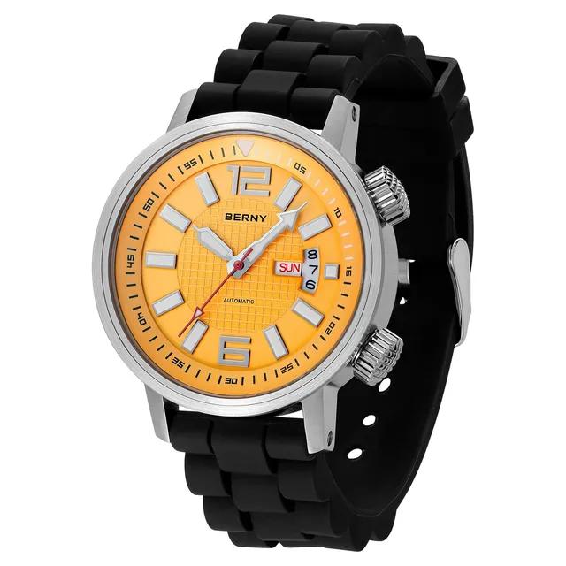 Berny Diver Orologio Uomo Giallo Automatico 20ATM