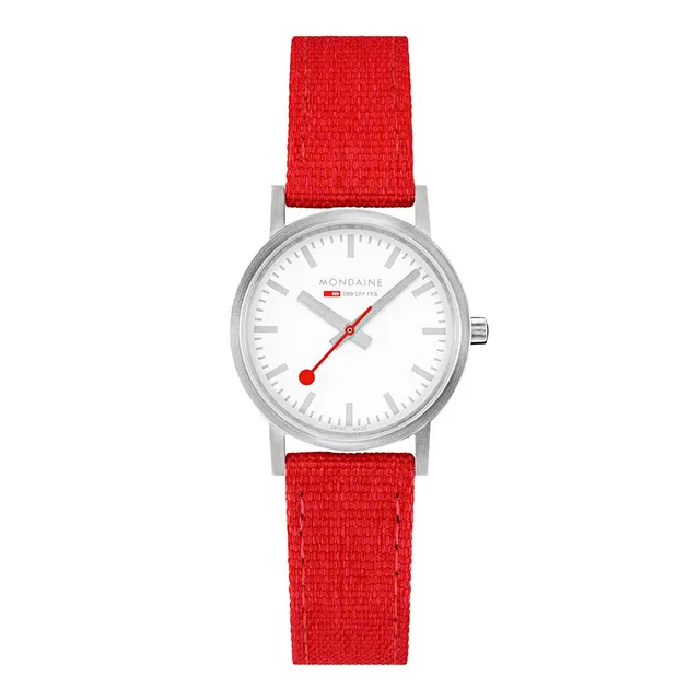 Mondaine Classic Rosso 30mm orologio quarzo