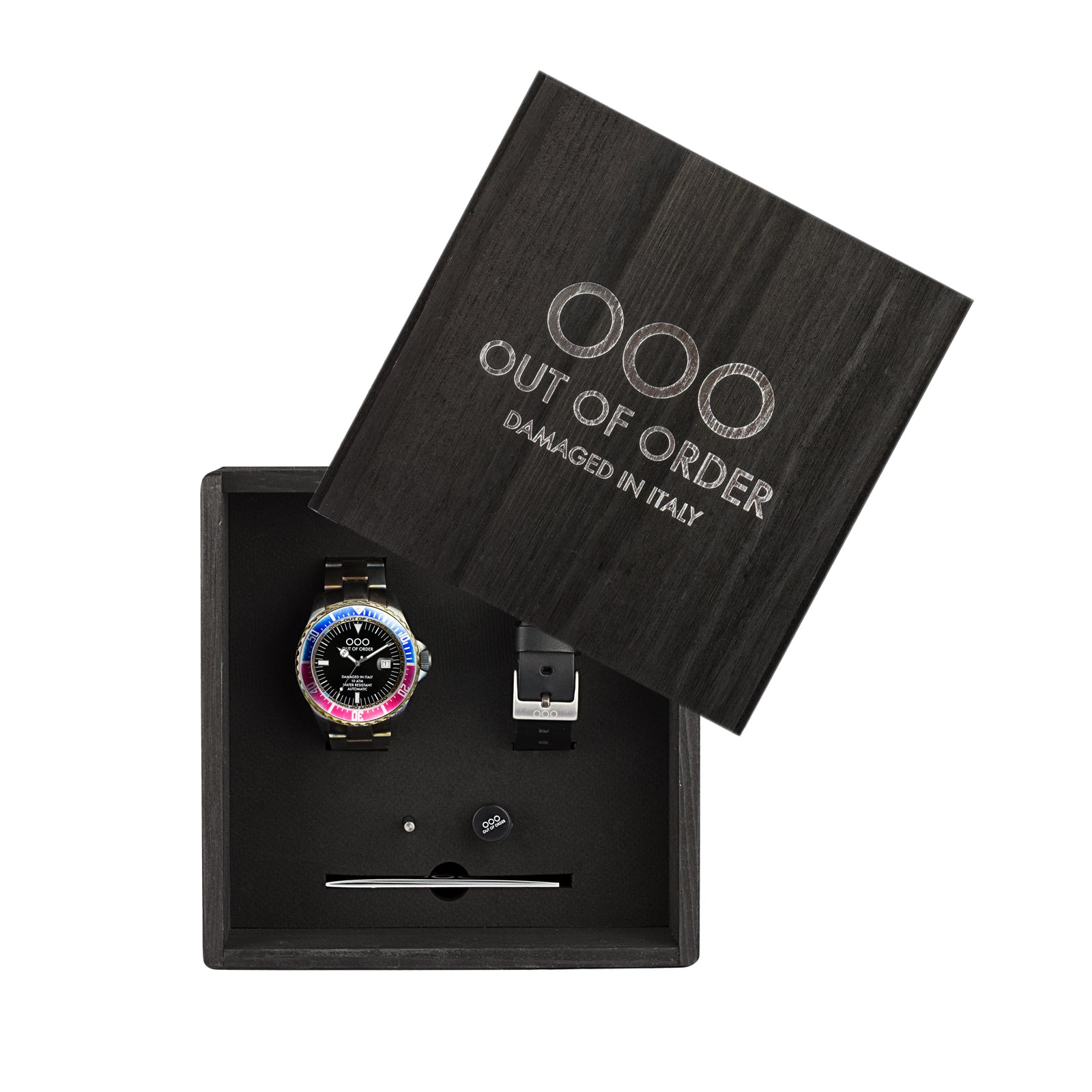 Out Of Order Automatico Red Blue orologio automatico