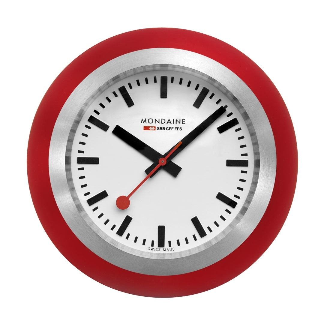 Mondaine Globe orologio da tavolo 60 mm rosso silicone
