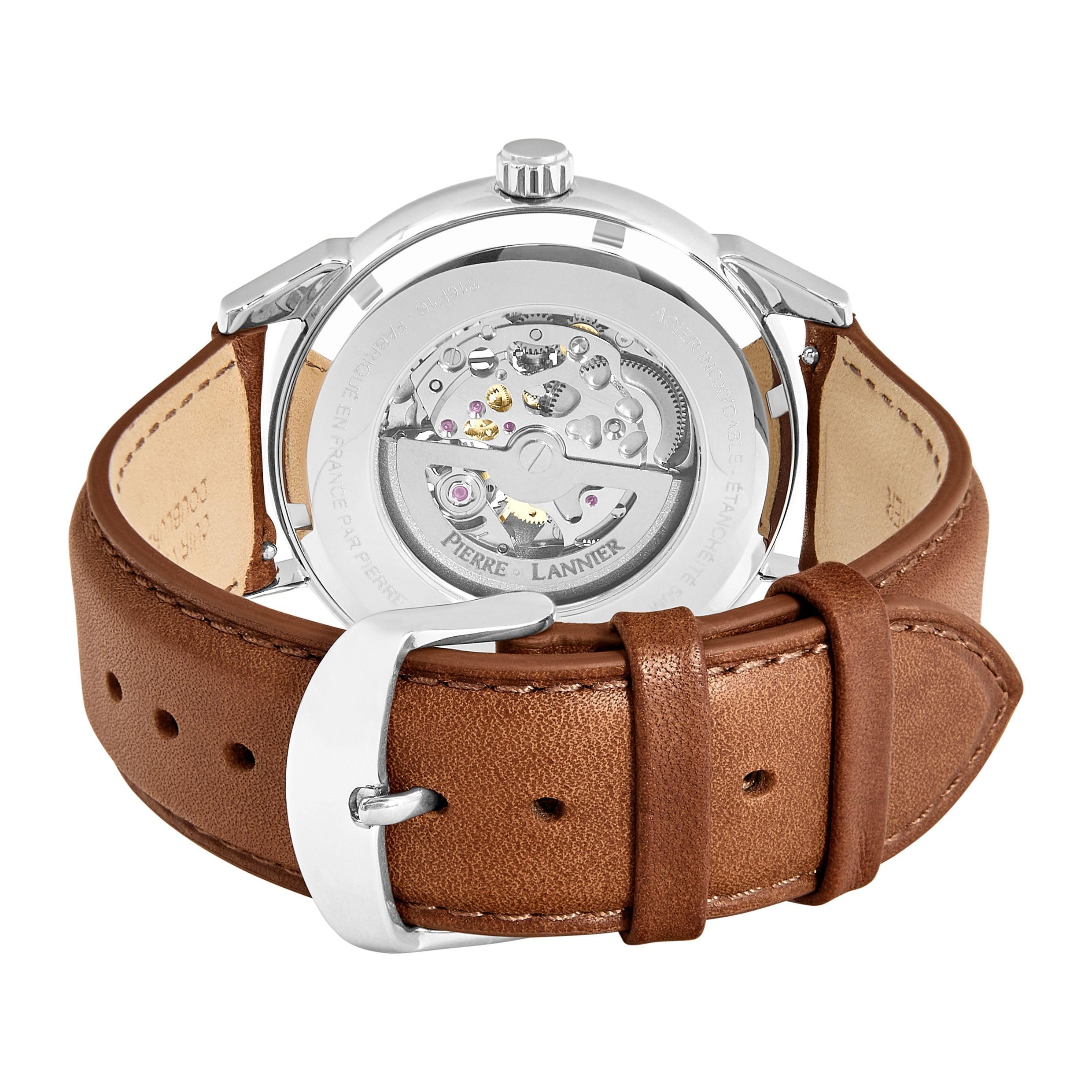 Pierre Lannier Monarck orologio automatico 43 mm acciaio