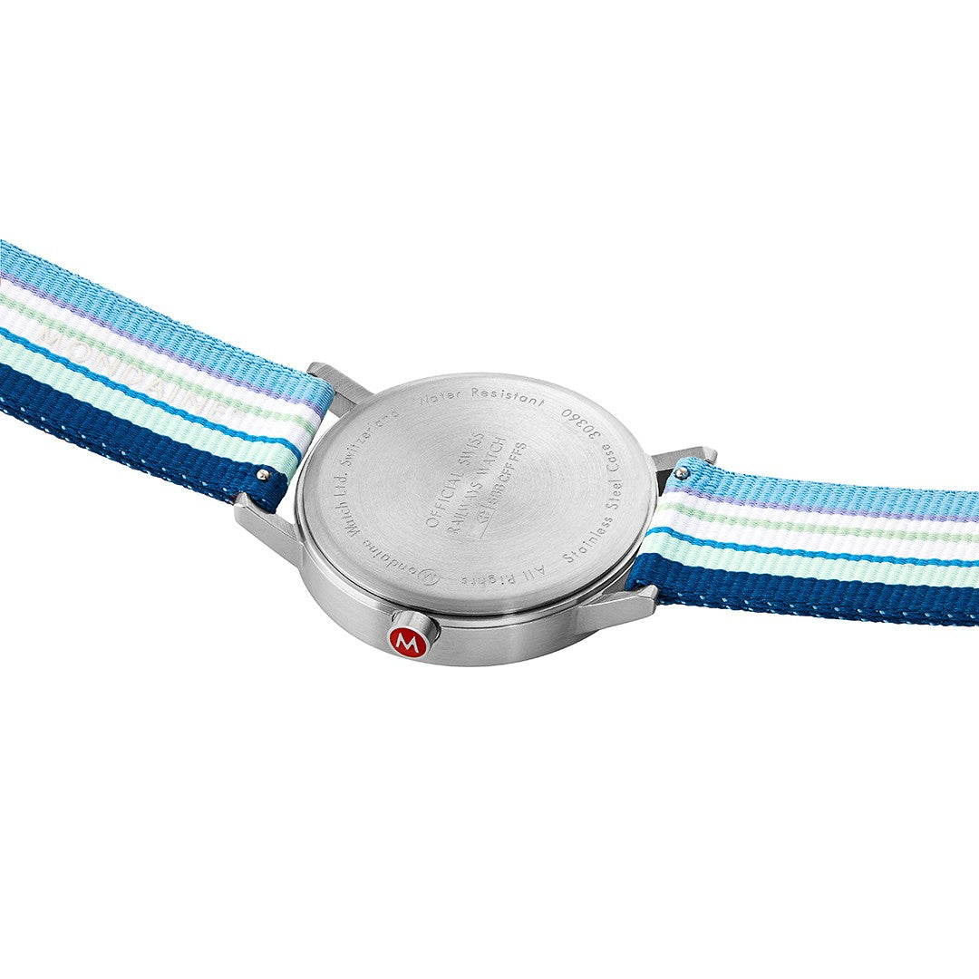 Mondaine cinturino tessuto 20mm multicolore