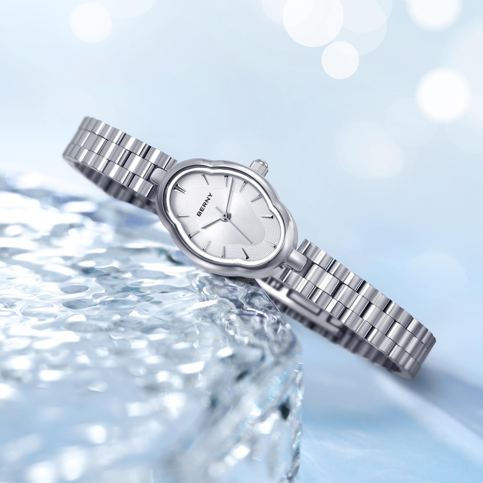Berny Quarzo Orologio Donna Bianco 3ATM Elegante