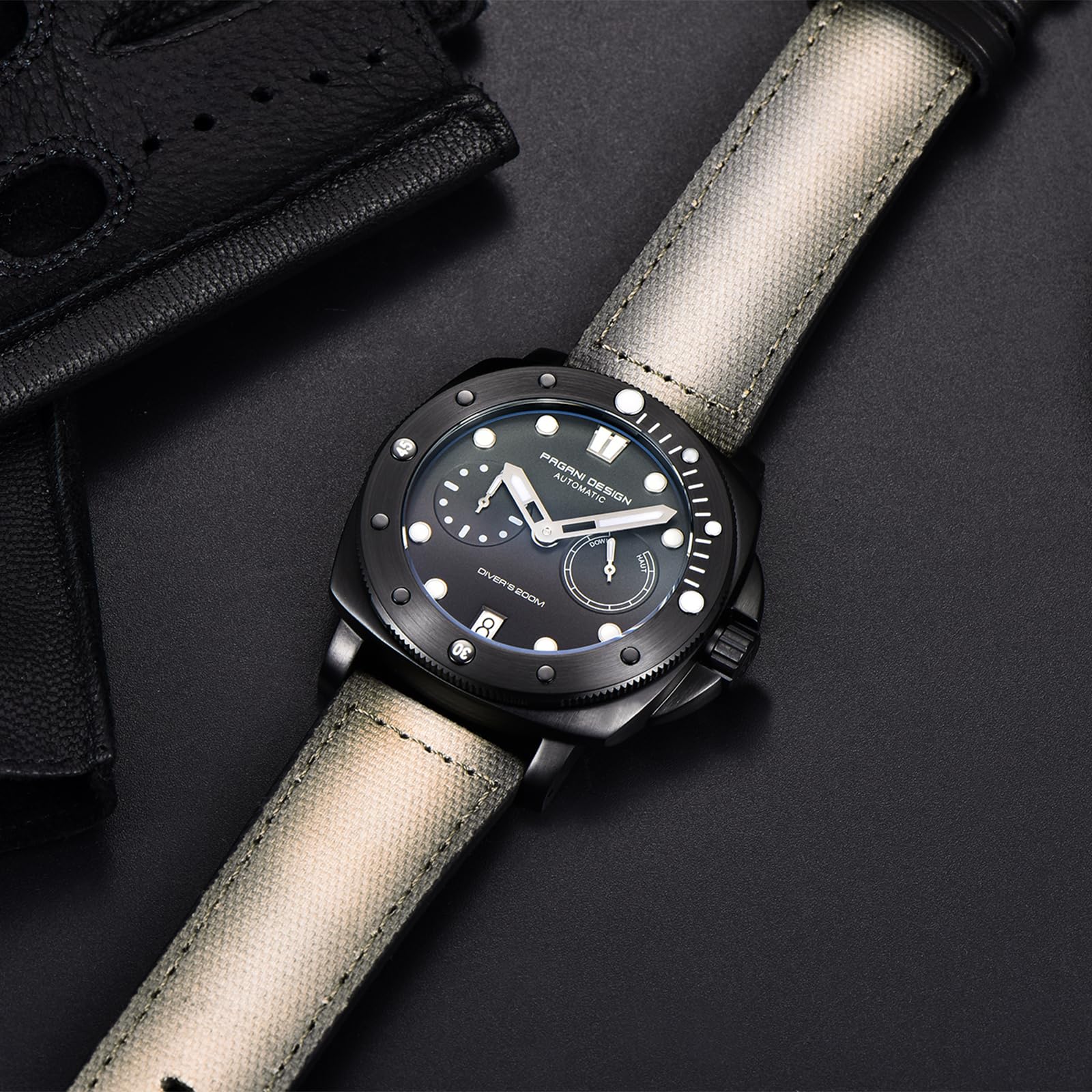 Pagani Design Militare automatico orologio nylon 200M