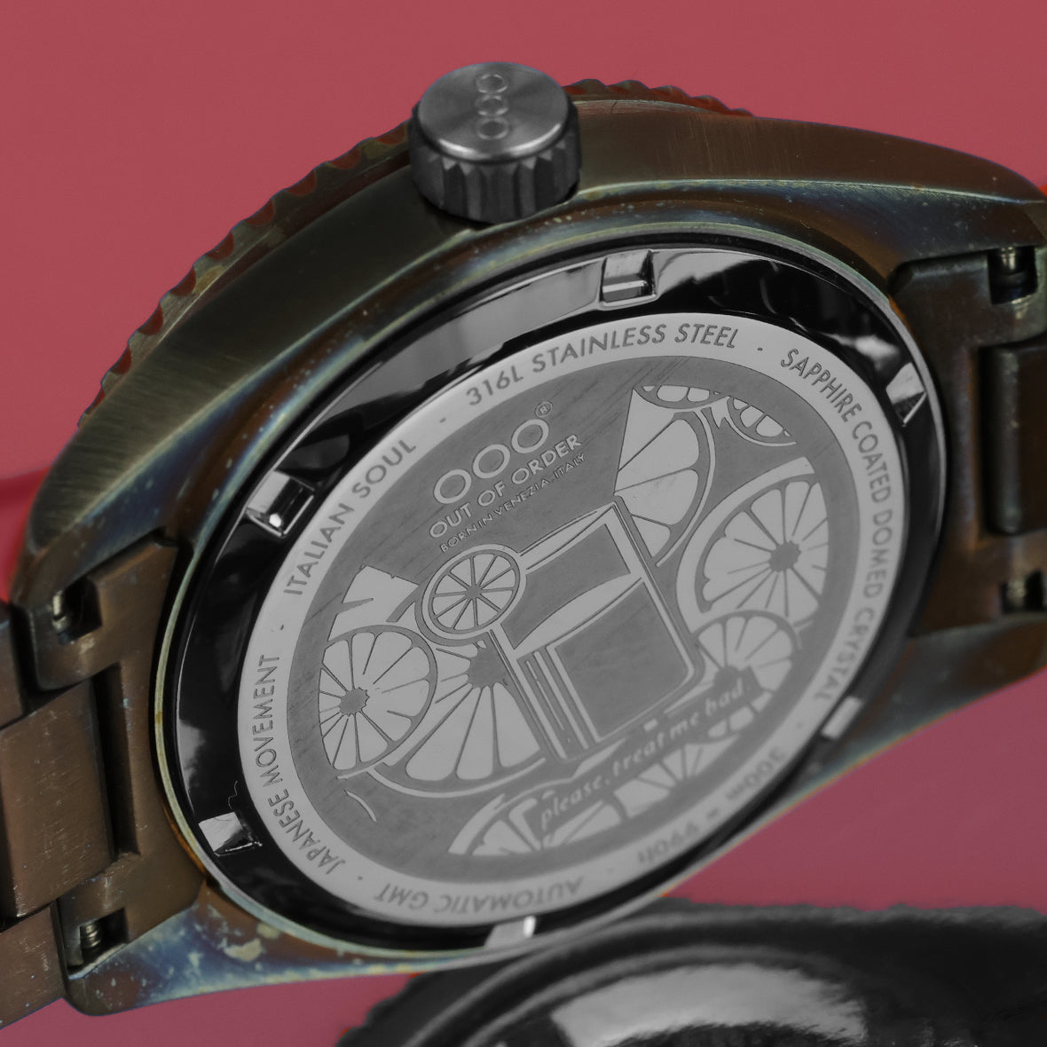 Out Of Order Shaker Paloma orologio GMT pesca 40mm