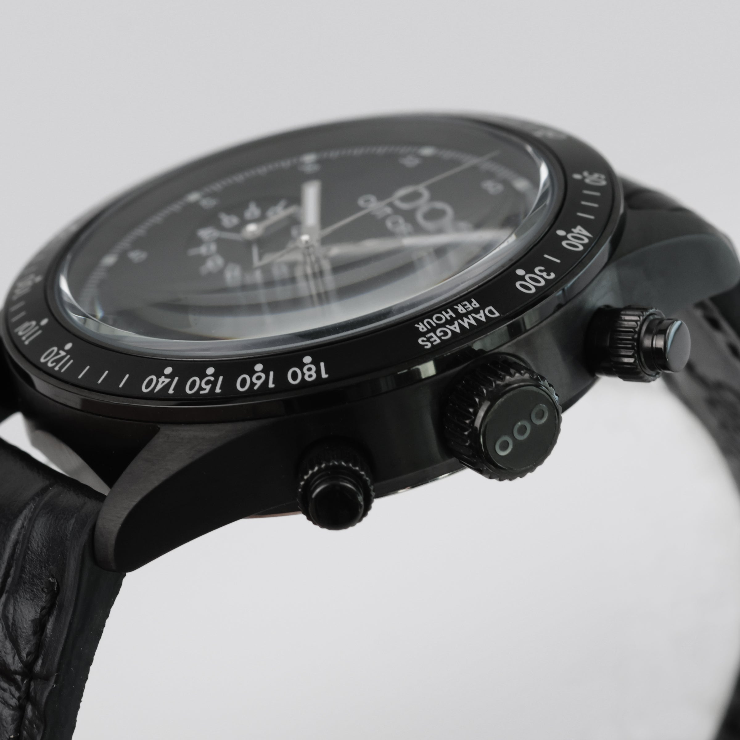 Out Of Order Night Ops orologio cronografo nero pelle 42 mm
