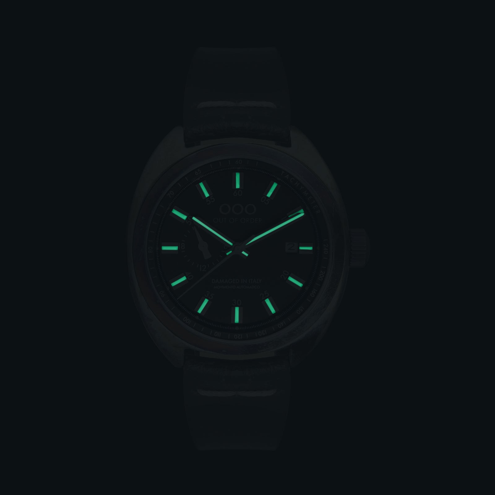 Out Of Order Torpedine Black automatico 42mm nero pelle