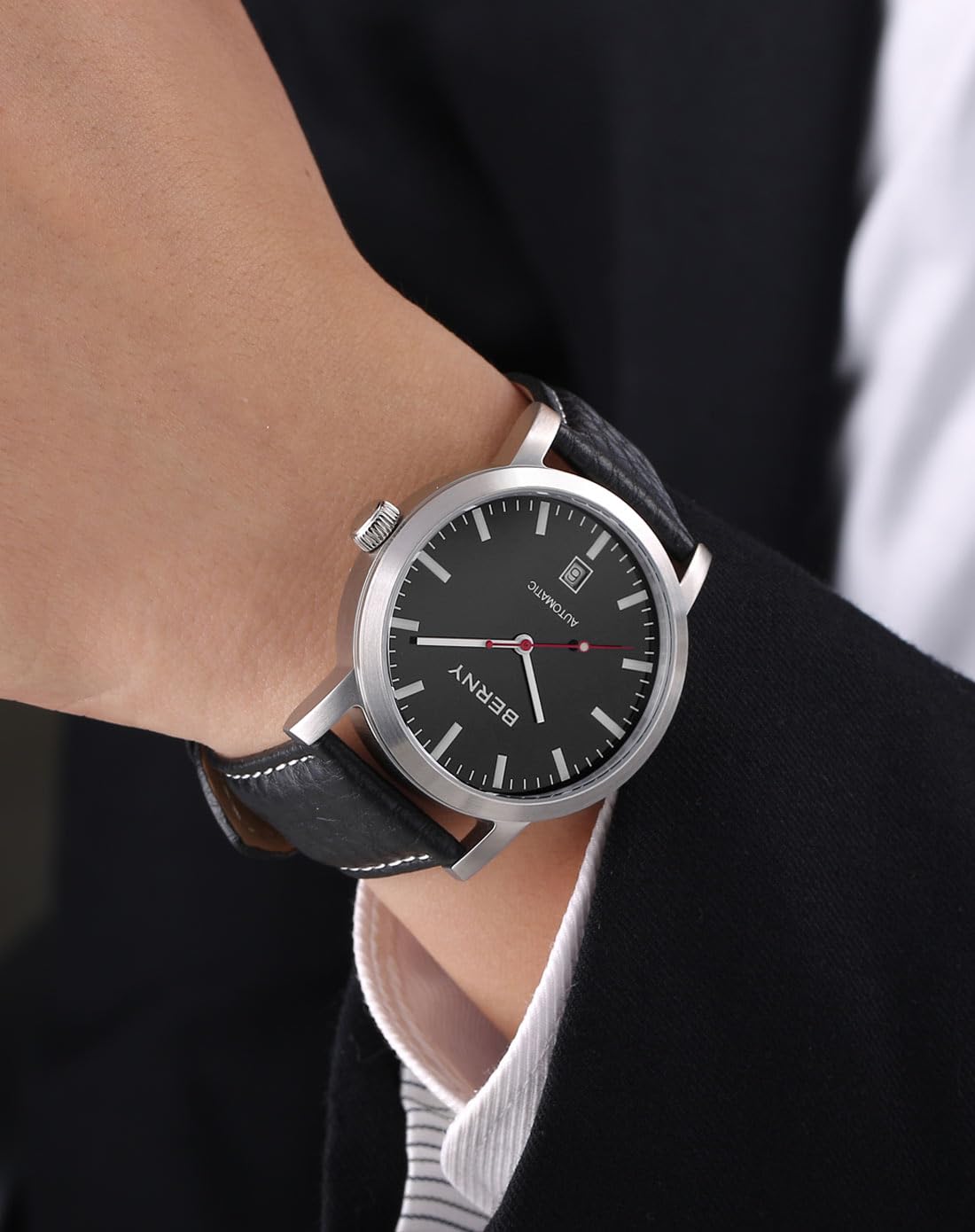 Berny ST1612 Orologio Uomo Nero Automatico
