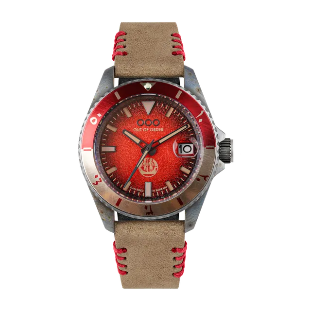 Out Of Order Automatico Quaranta Dilmun orologio 40 mm rosso