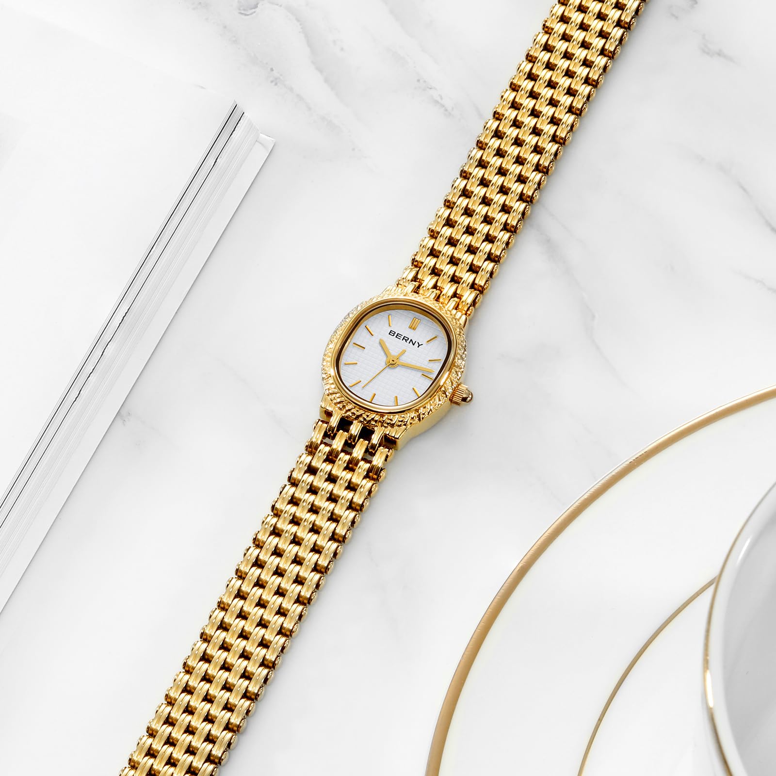 Berny Gold orologio donna bianco quarzo piccolo