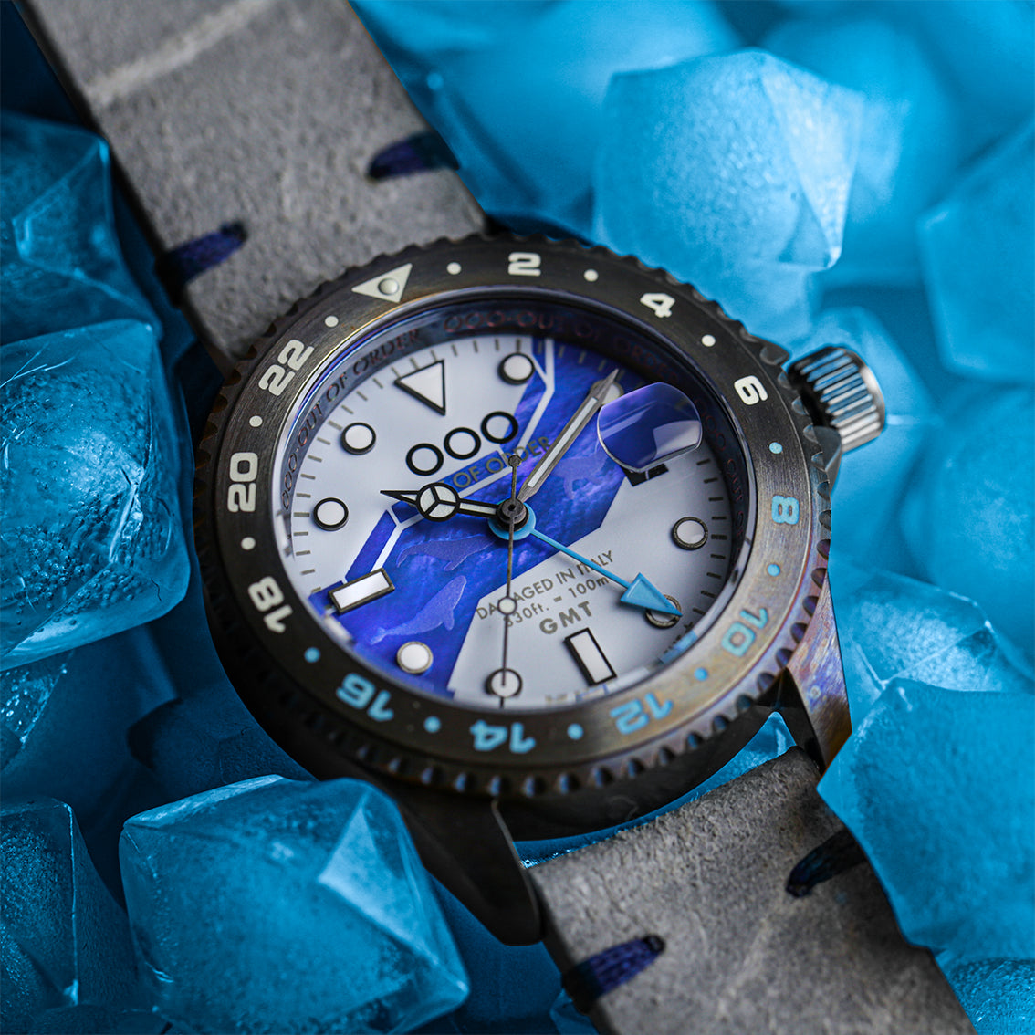 Out Of Order GMT Juneau orologio quarzo 44mm madreperla