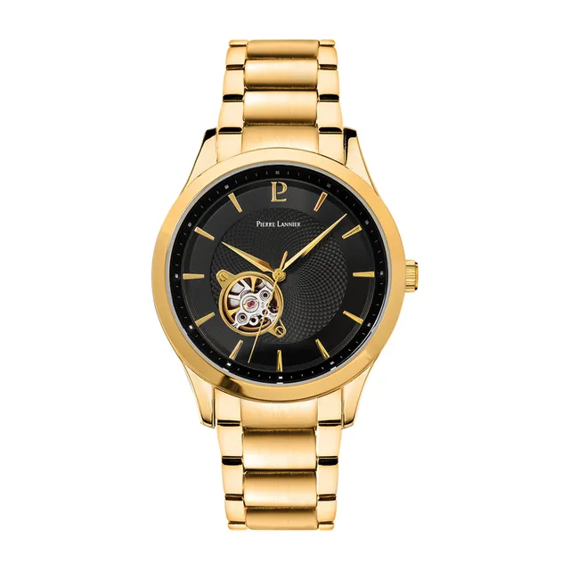 Pierre Lannier Fleuret orologio automatico nero 42,5 mm