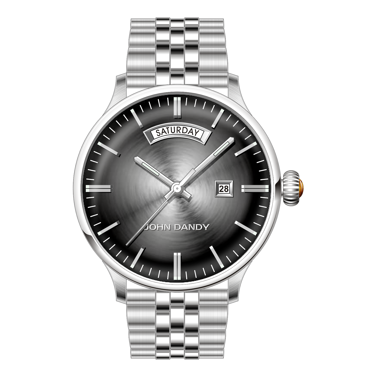 John Dandy JD-2572M orologio automatico argento