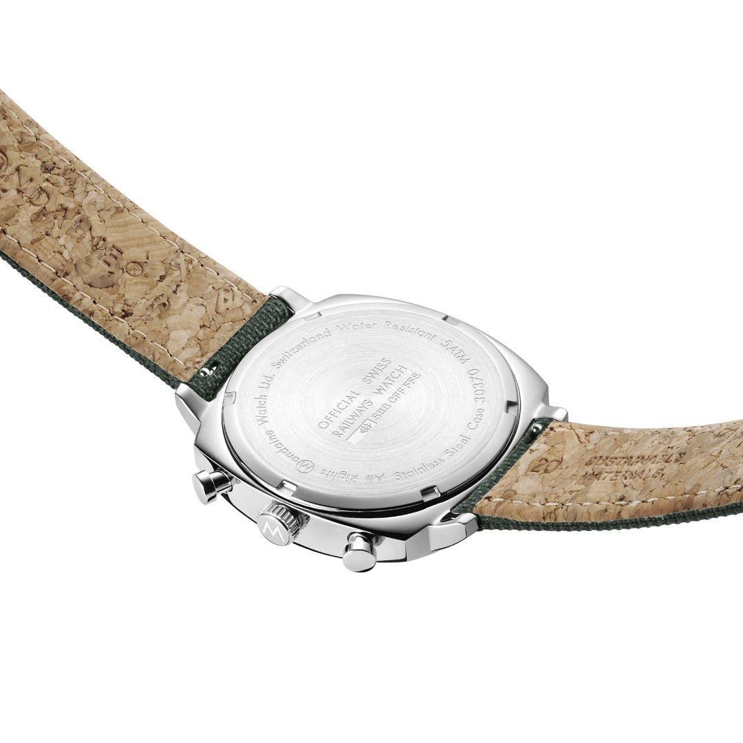 Mondaine Grand Cushion Cronografo Verde 41 mm quarzo
