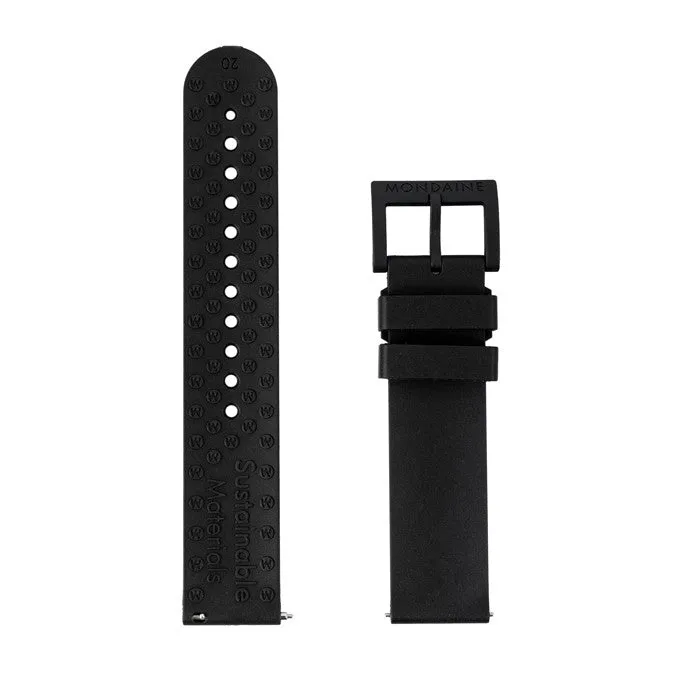 Mondaine Essence cinturino 20mm gomma nero