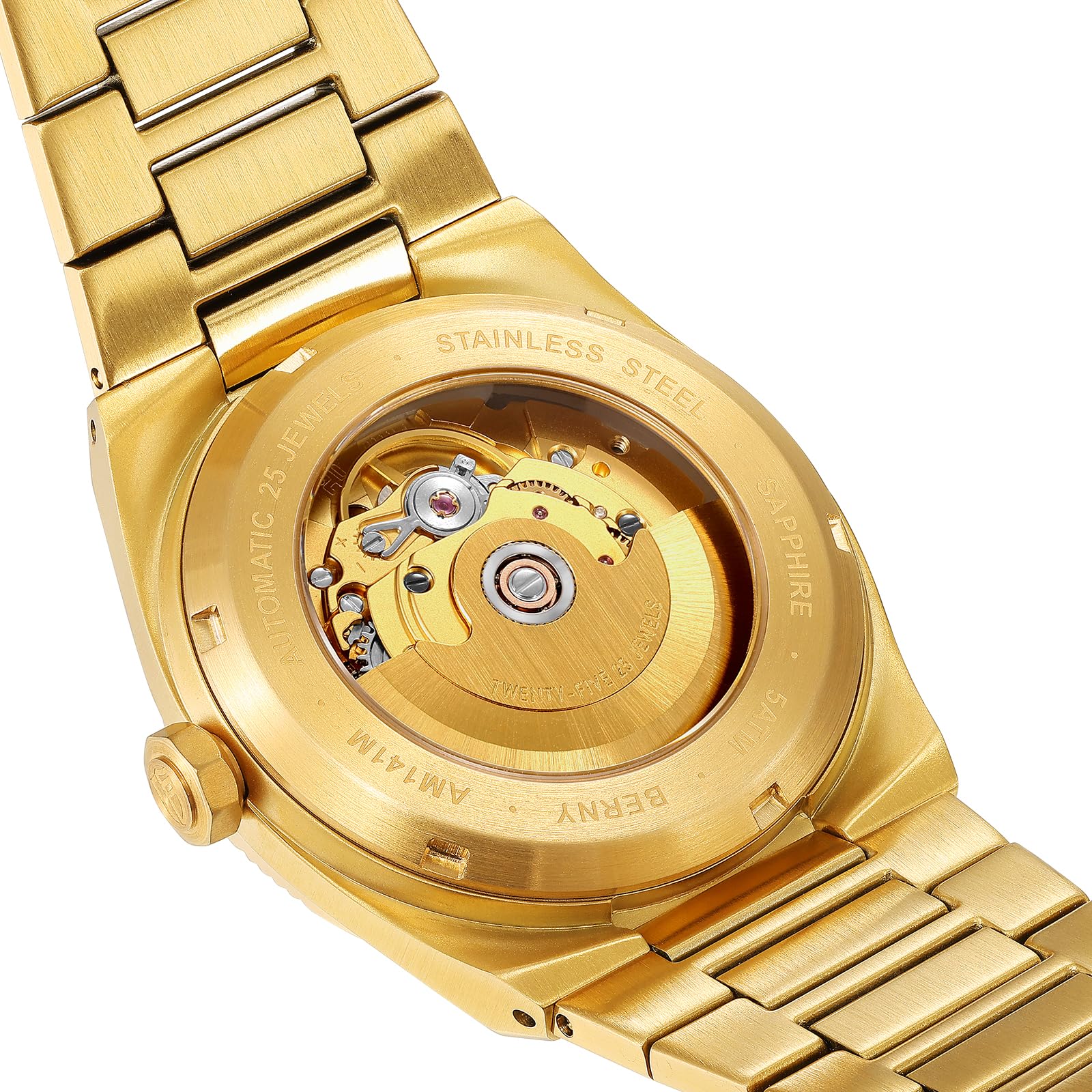 Berny AM053VM orologio automatico uomo oro 5ATM