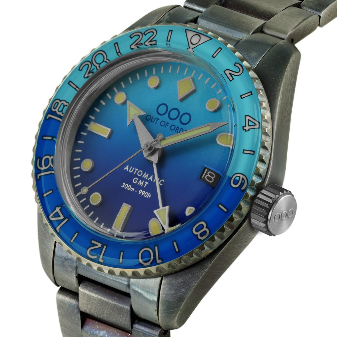 Out Of Order Shaker GMT orologio blu 40 mm acciaio