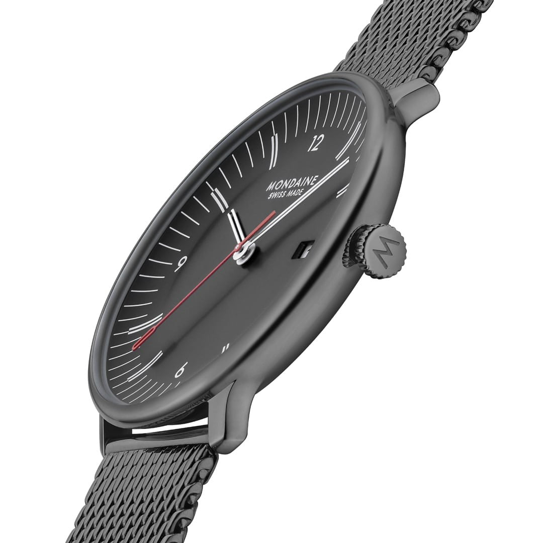 Mondaine Doppio MLE.41220.SM orologio nero 41 mm