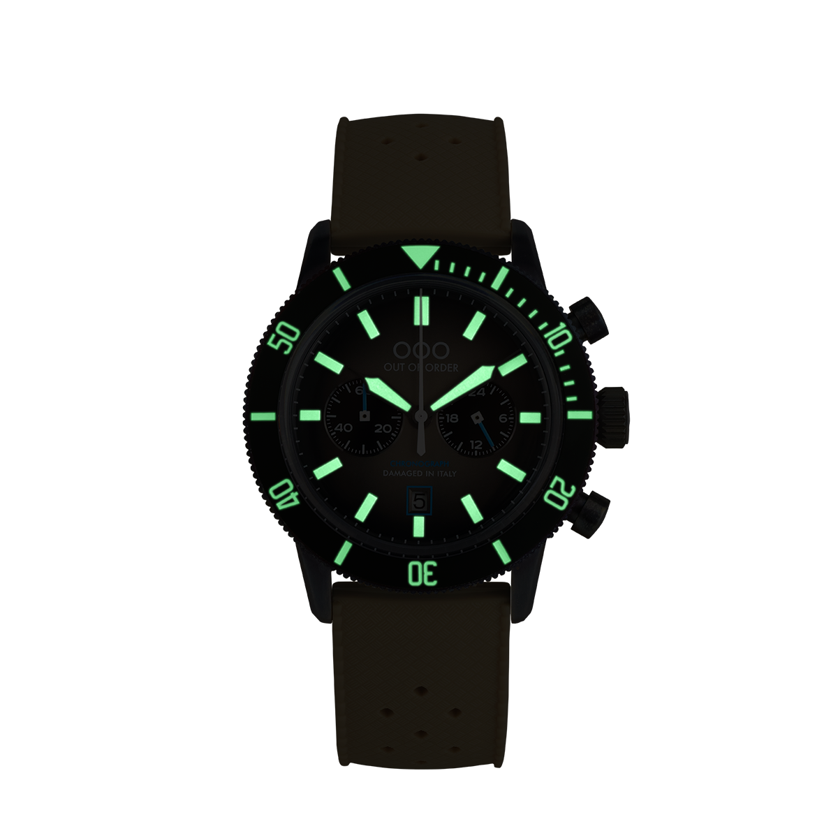Out Of Order Pilot Sand orologio cronografo 43 mm marrone