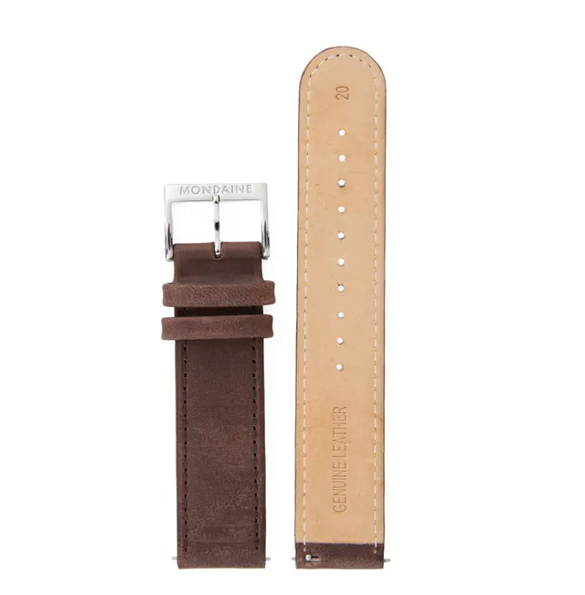 Mondaine cinturino pelle marrone 20 mm easy click