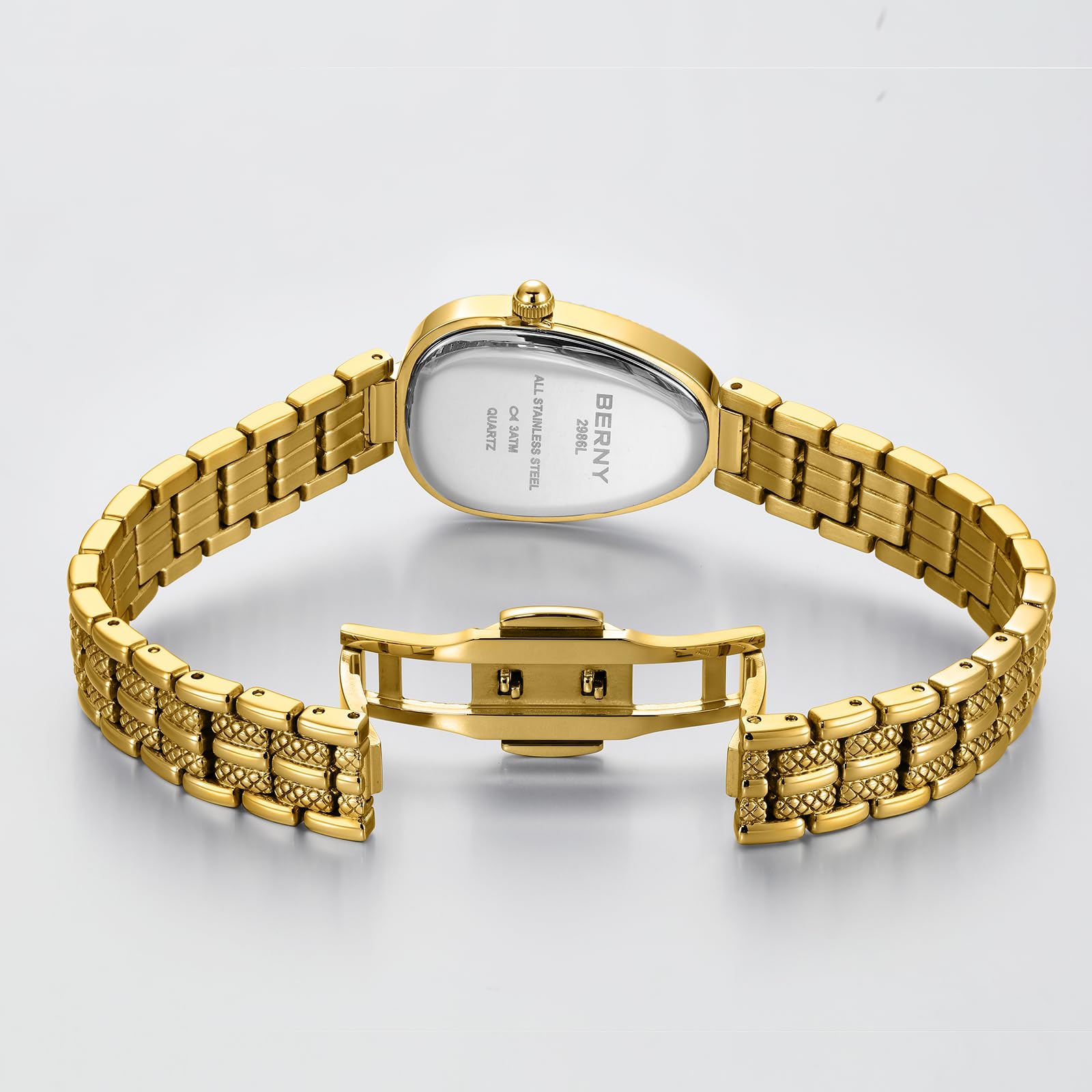 Berny Gold Orologio Donna Quarzo Serpente Rosa Acciaio