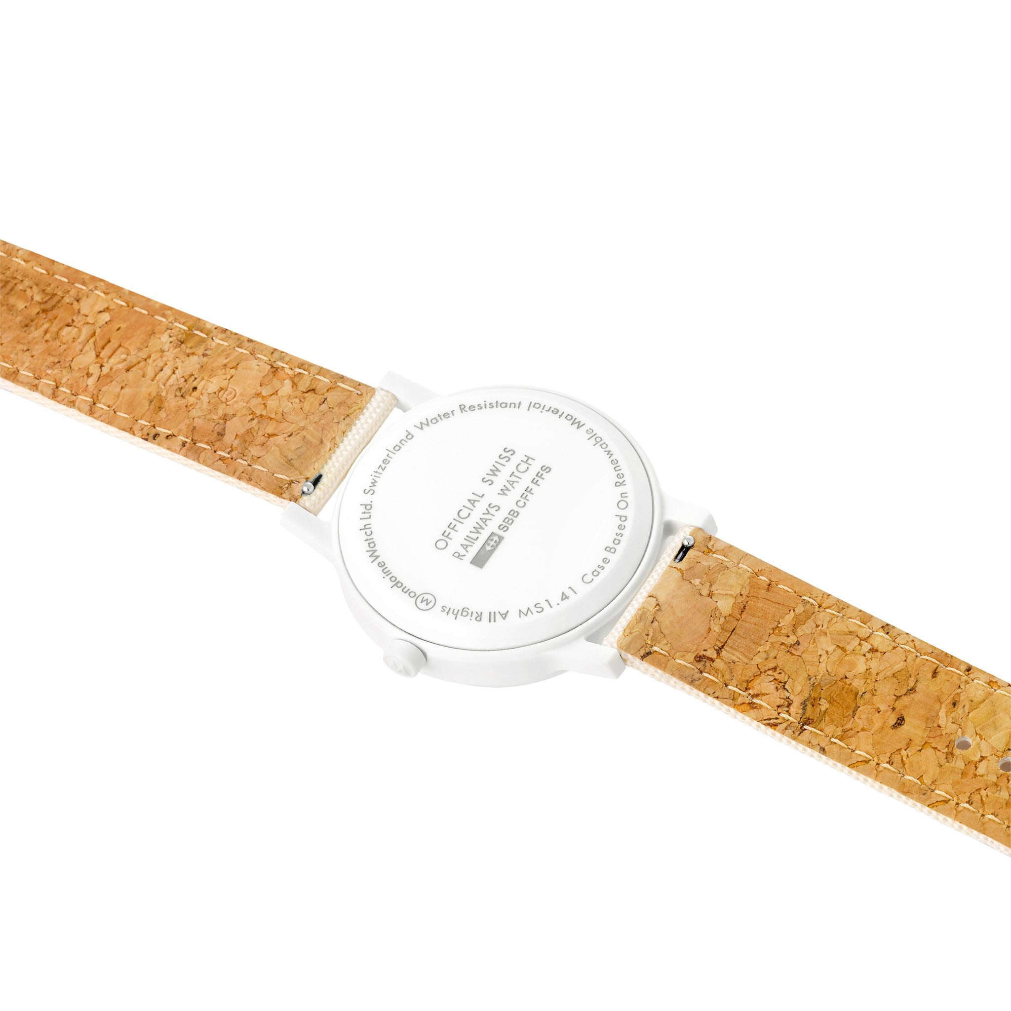 Mondaine Essence Panna 41mm orologio tessuto