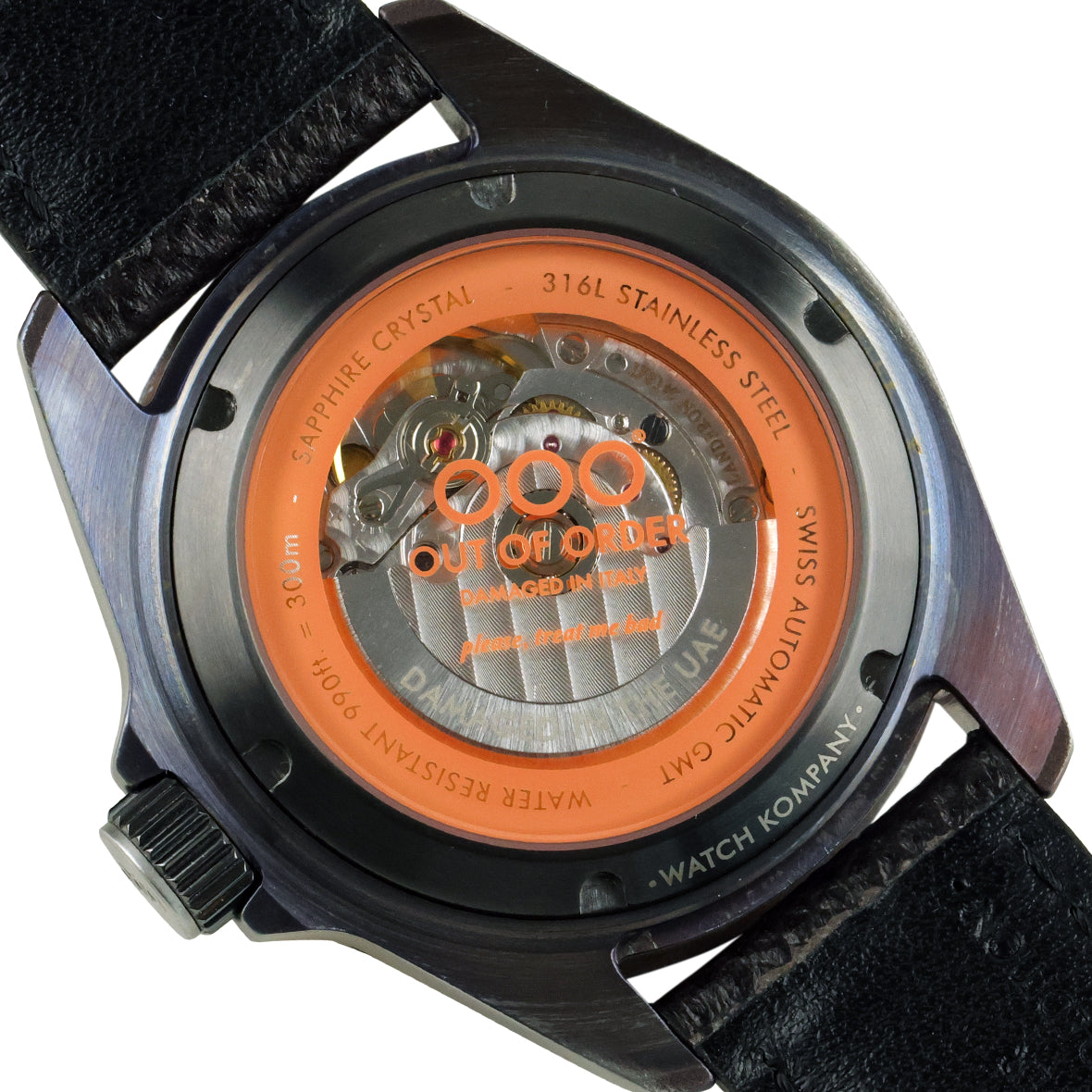 Out Of Order Trecento Vitamin C orologio GMT 40 mm arancione