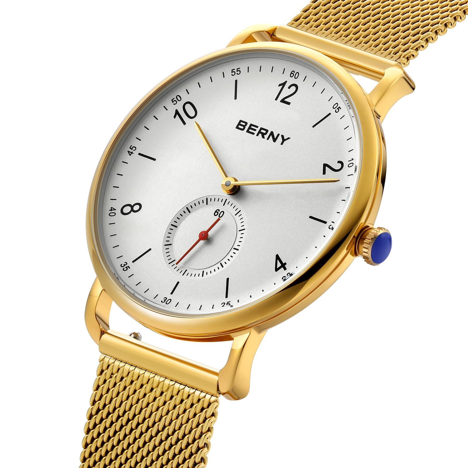 Berny Orologio Unisex Oro Quadrante Bianco Quarzo