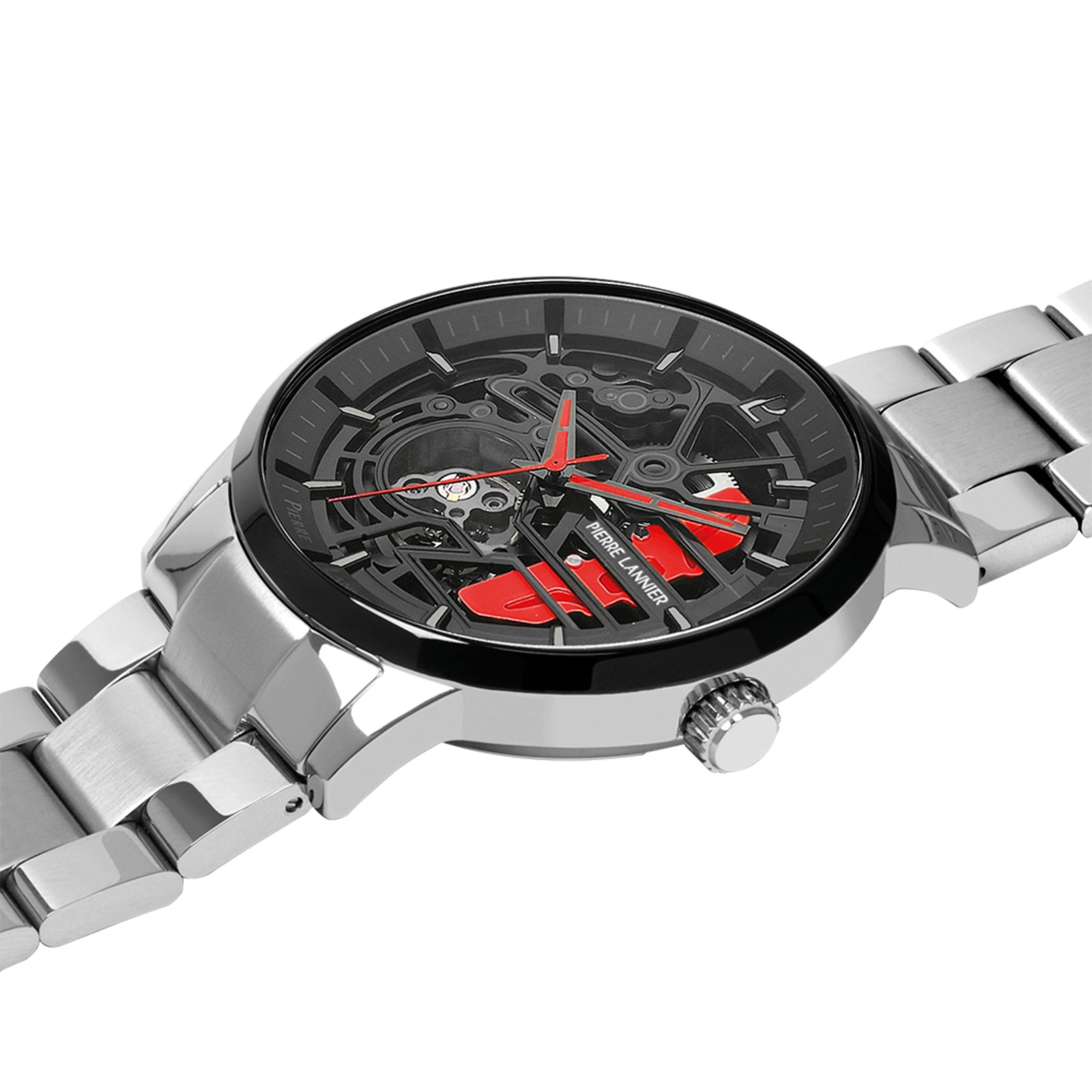 Pierre Lannier Paddock orologio automatico 43 mm acciaio