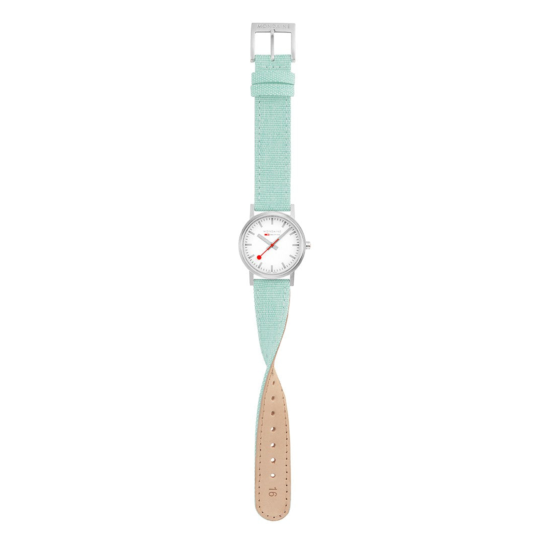 Mondaine Classic Verde Acqua orologio 30mm quarzo