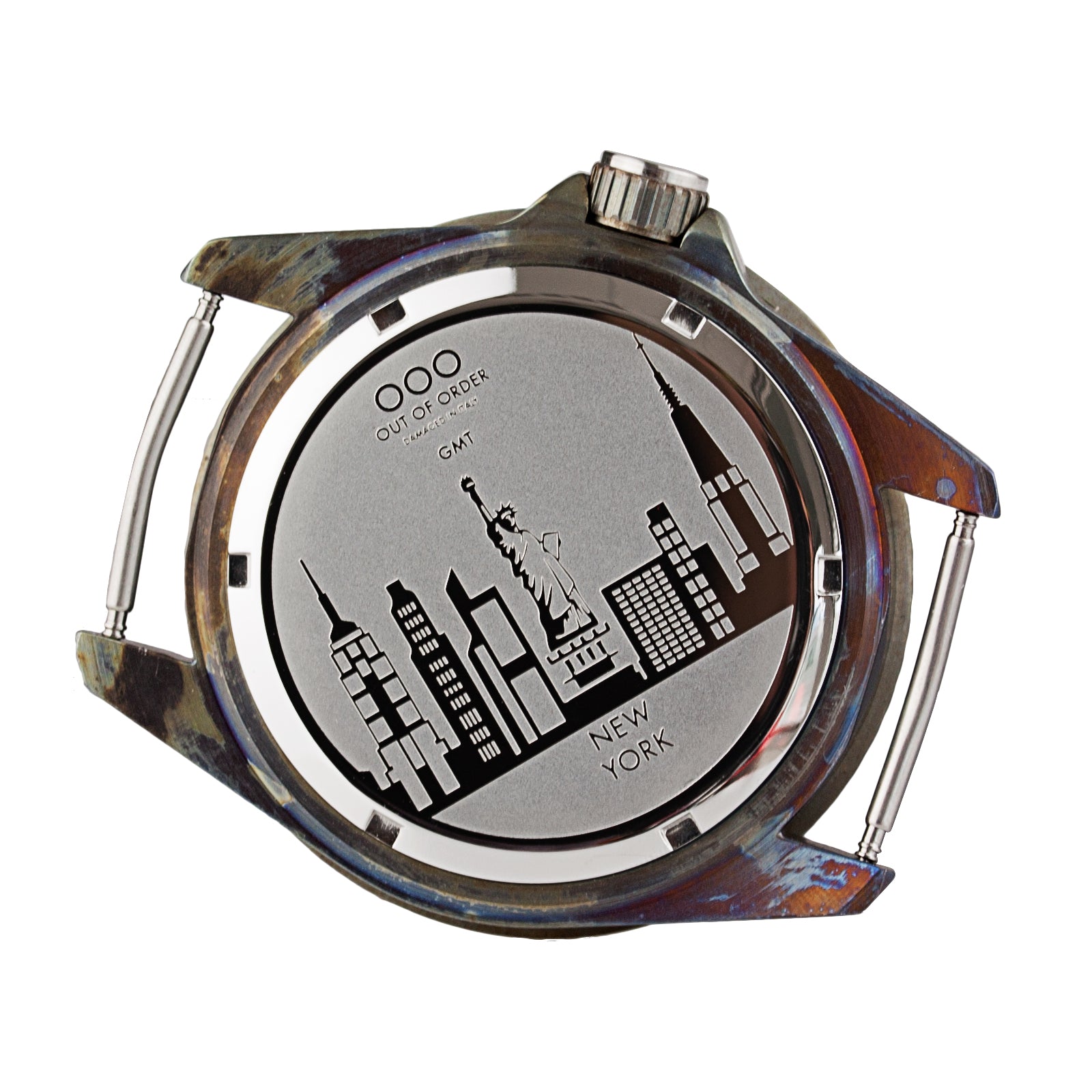 Out Of Order New York orologio GMT quarzo 44 mm pelle