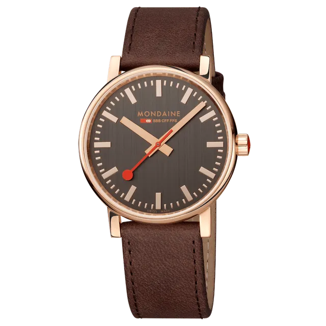 Mondaine Evo2 Big 40mm orologio oro rosé quarzo