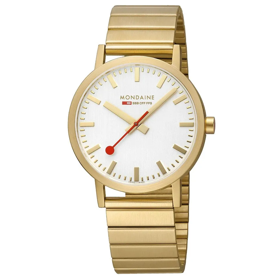 Mondaine Classic Oro Orologio 40 mm Acciaio Gold
