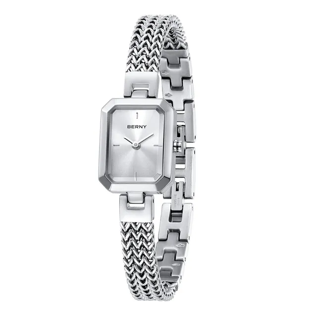 Berny Orologio Donna Rettangolare Mini Quarzo Acciaio 3ATM