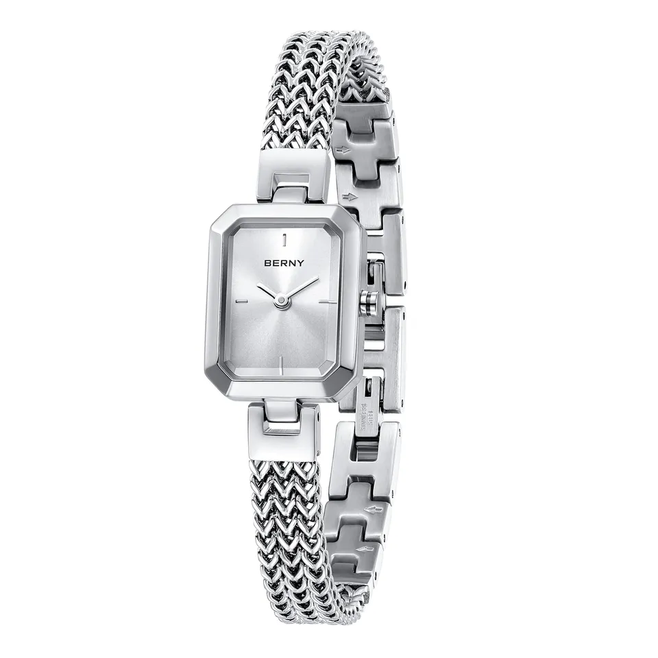 Berny Orologio Donna Rettangolare Mini Quarzo Acciaio 3ATM
