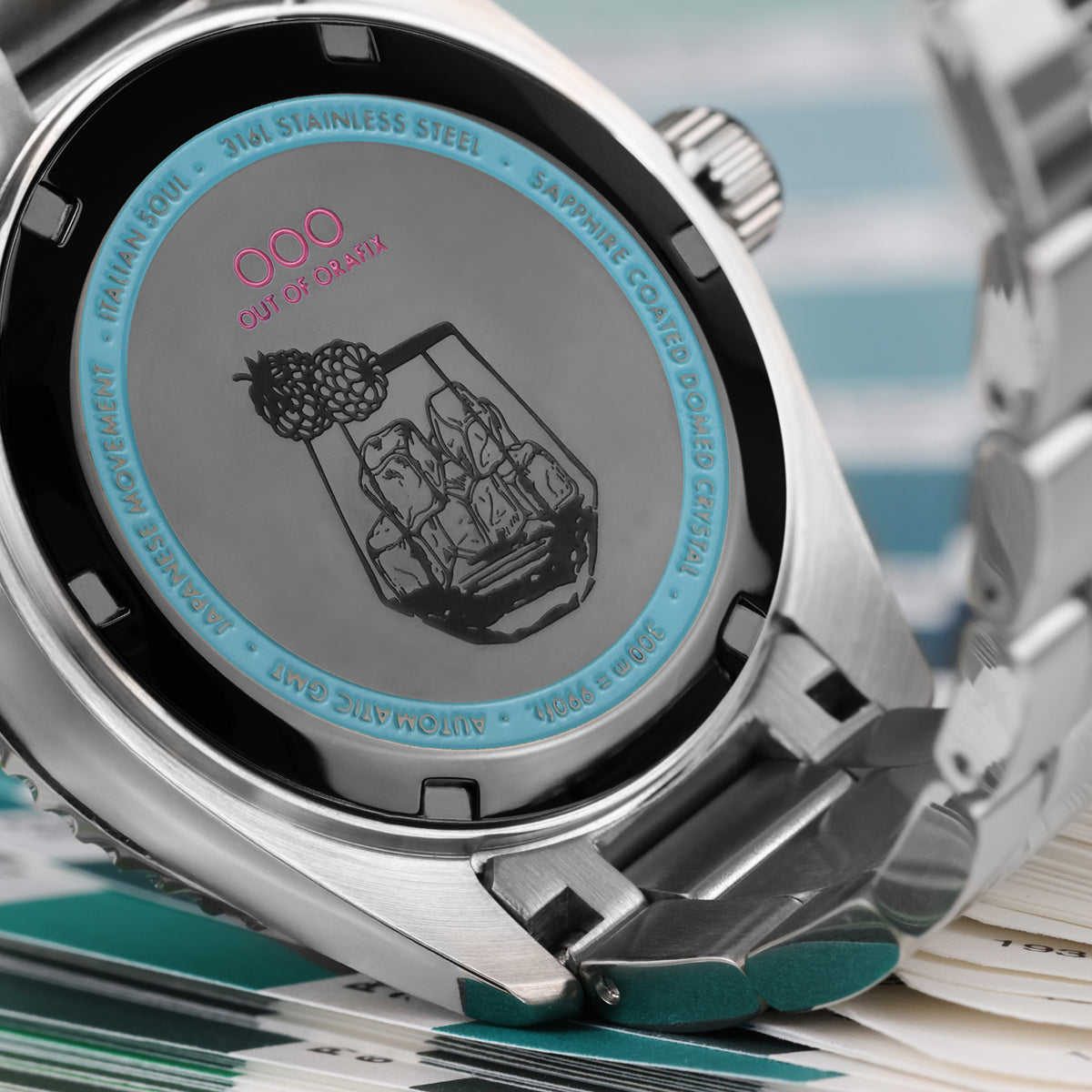 Out Of Order Orafix Blue Lagoon orologio GMT automatico