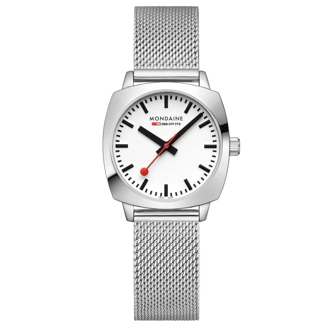Mondaine Petite Cushion 31 mm Orologio Acciaio