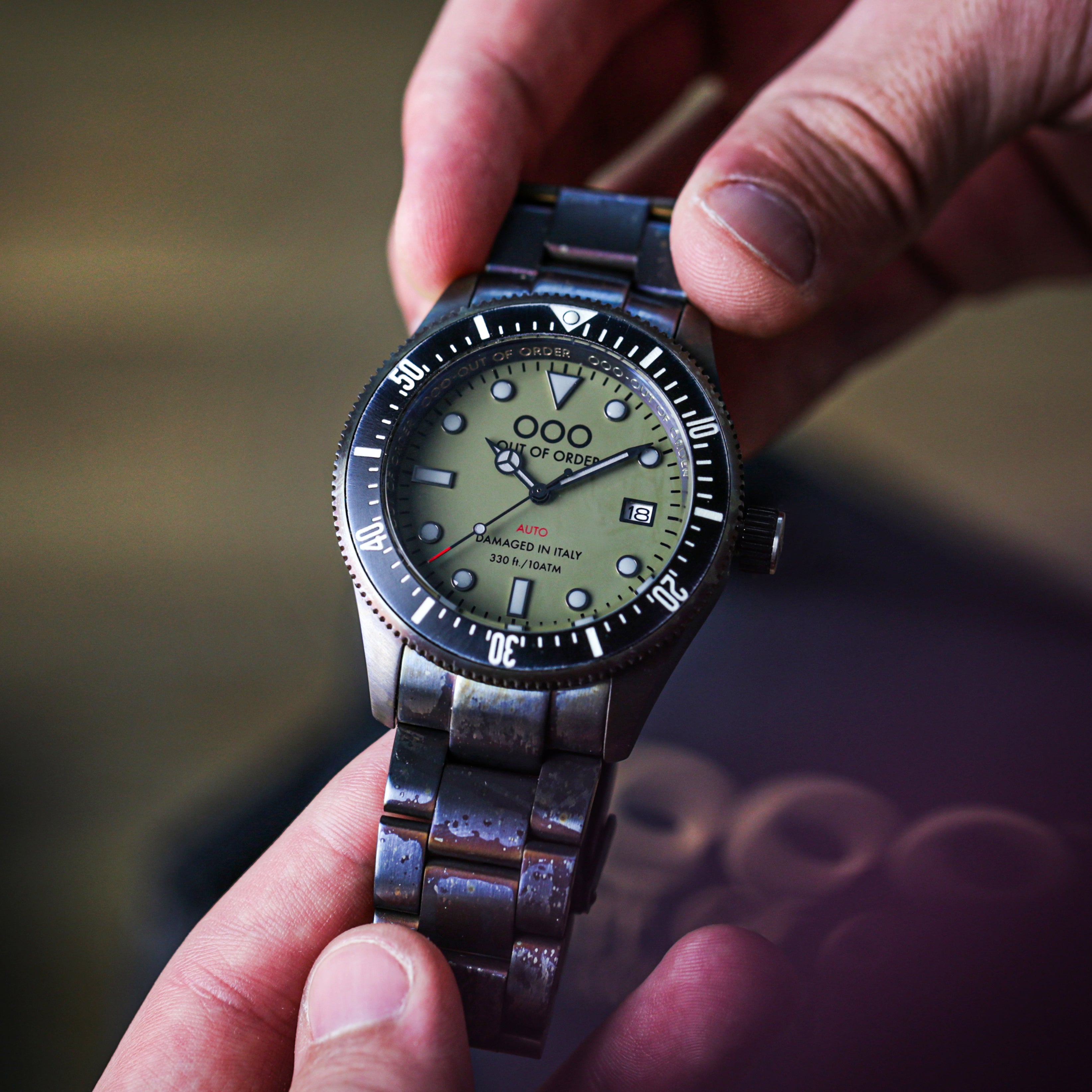 Out Of Order Auto 2.0 Green orologio automatico 44 mm verde acciaio