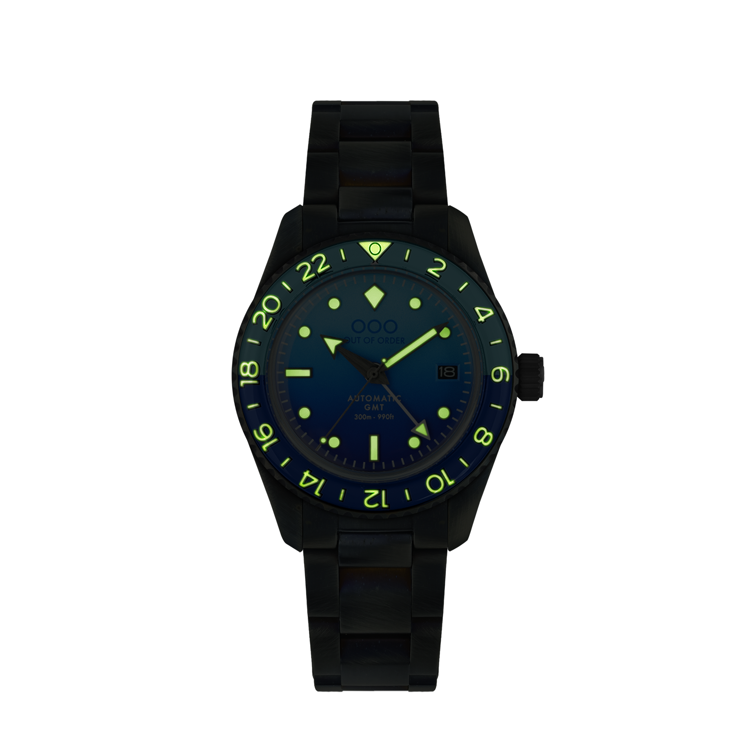 Out Of Order Shaker GMT orologio blu 40 mm acciaio