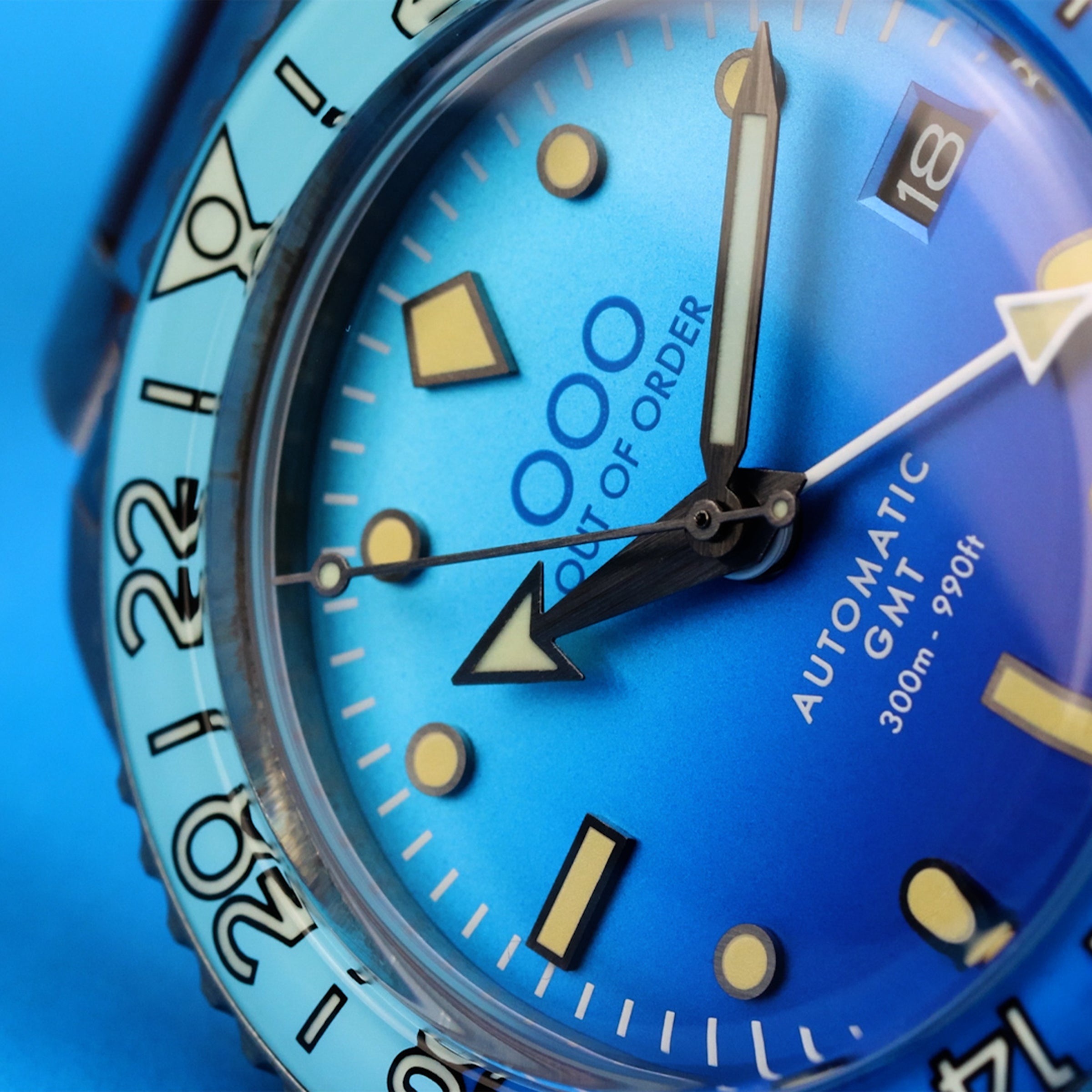 Out Of Order Shaker GMT orologio blu 40 mm acciaio