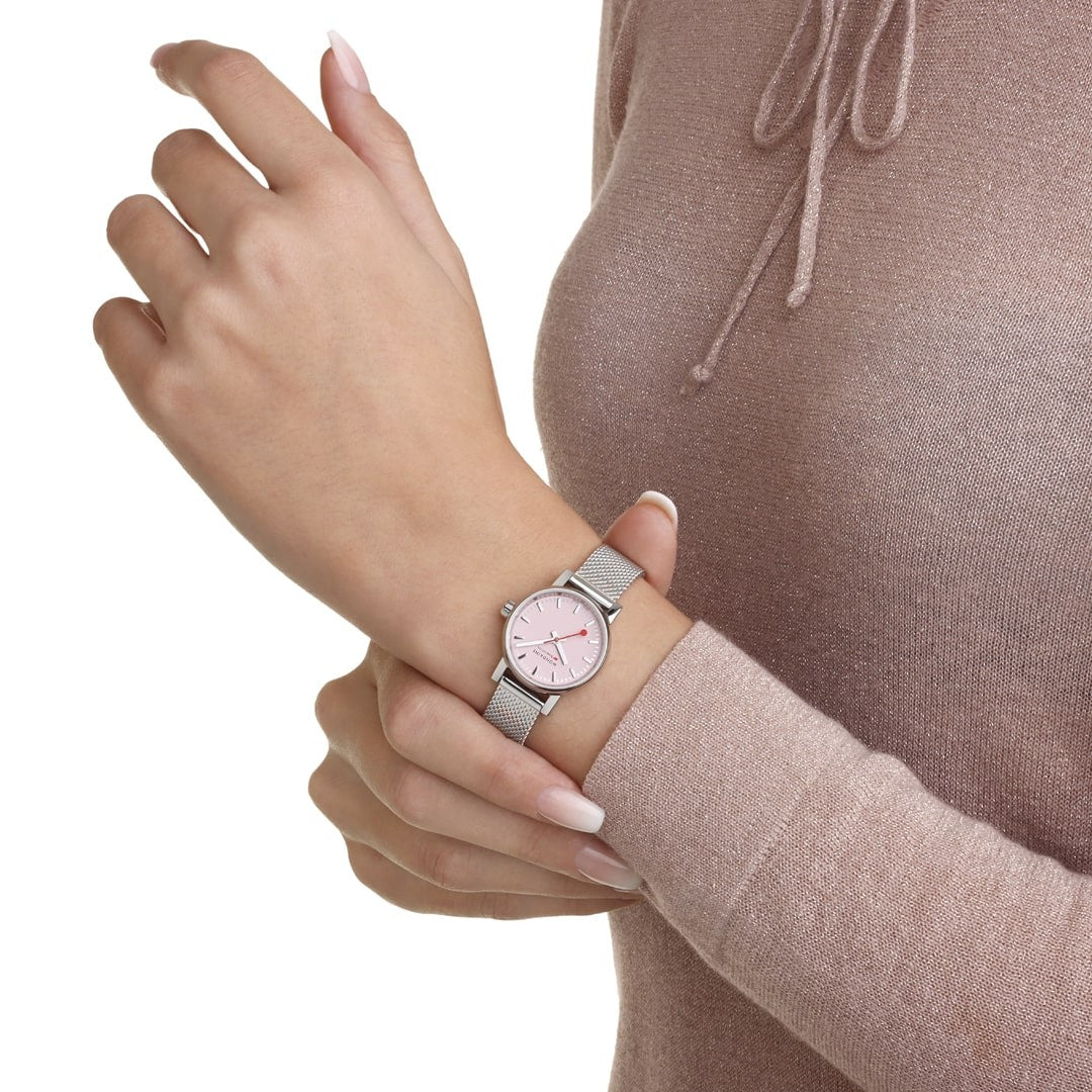 Mondaine evo2 Petite Orologio Rosa 26 mm Milano