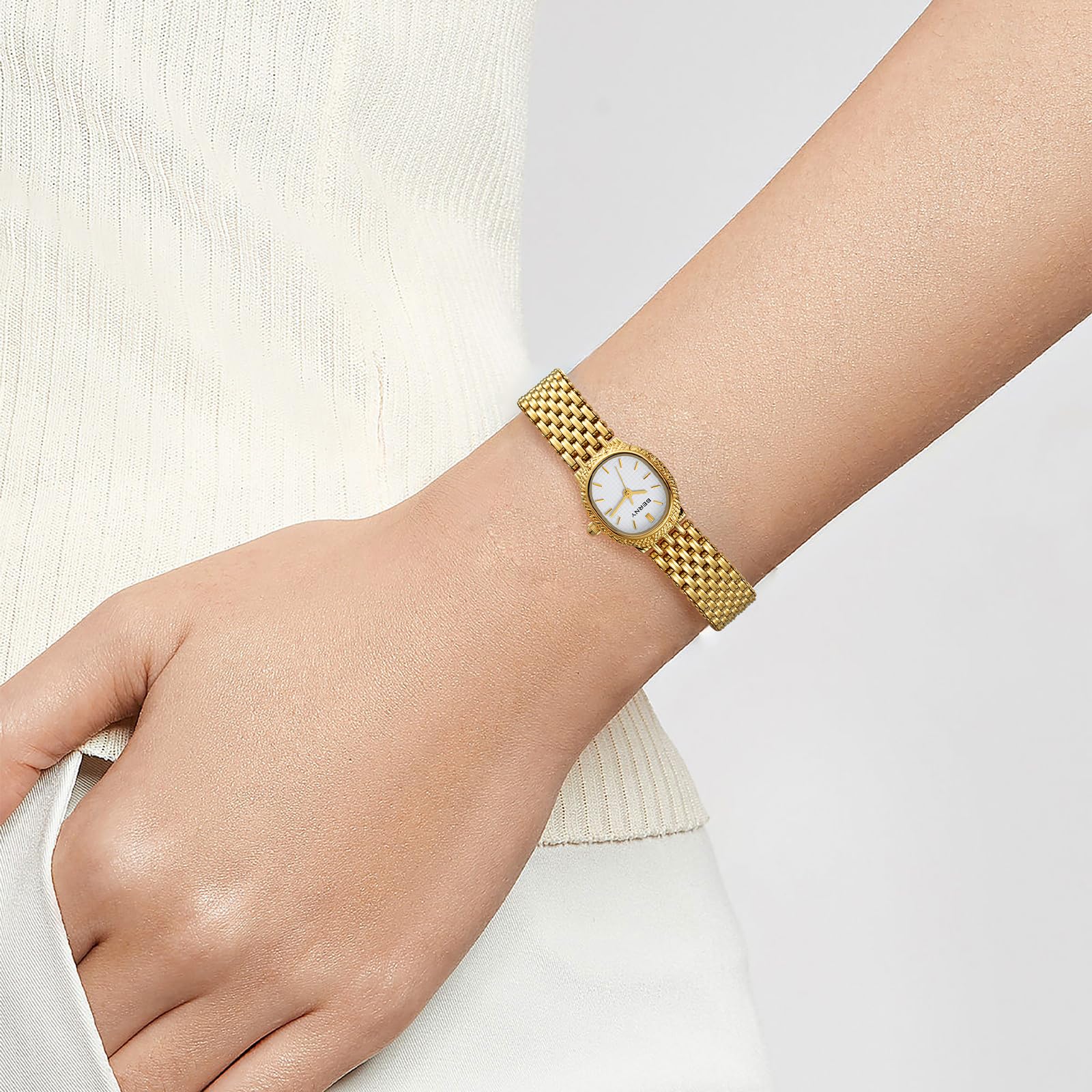 Berny Gold orologio donna bianco quarzo piccolo