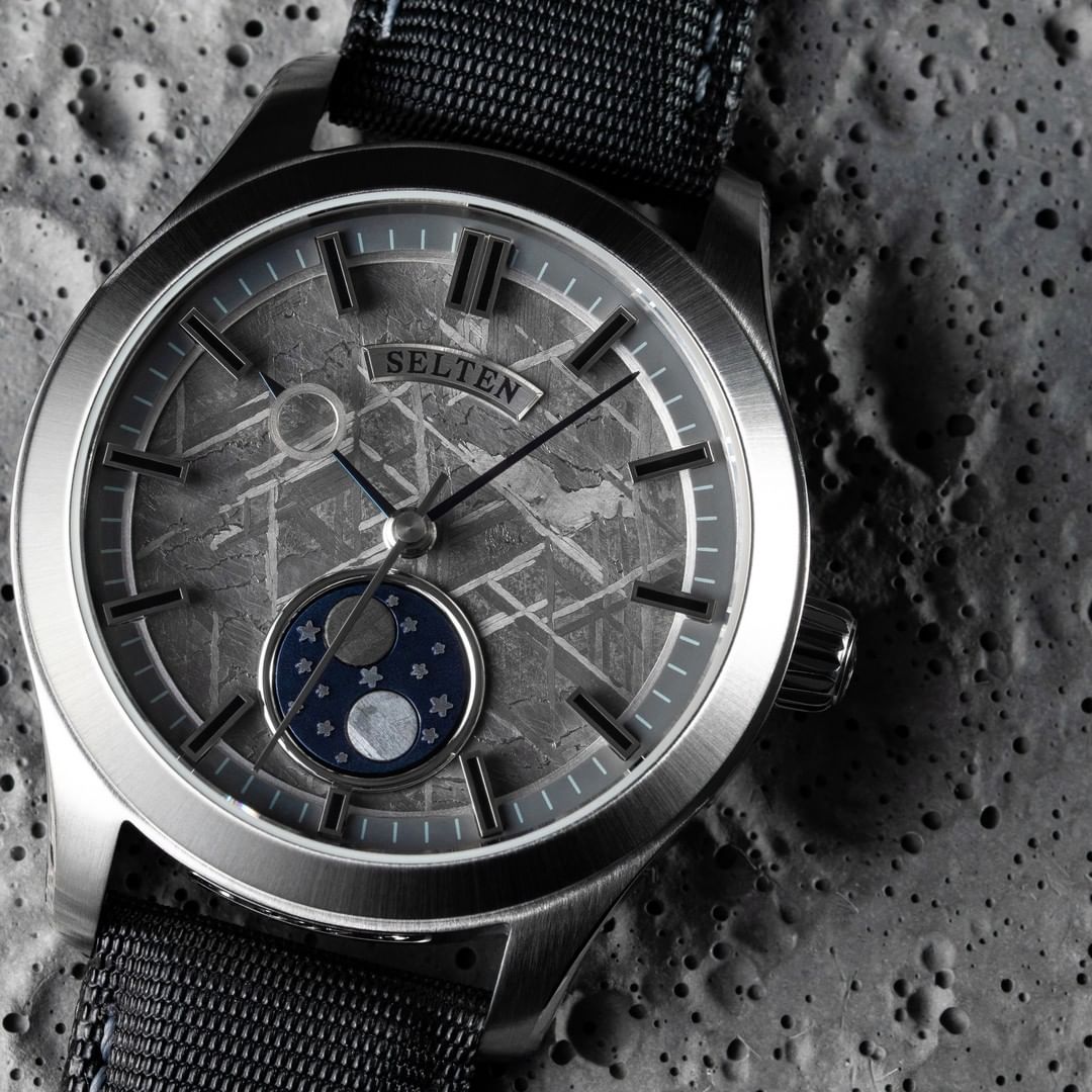 Selten 00.00 Natural Meteorite orologio meteorite