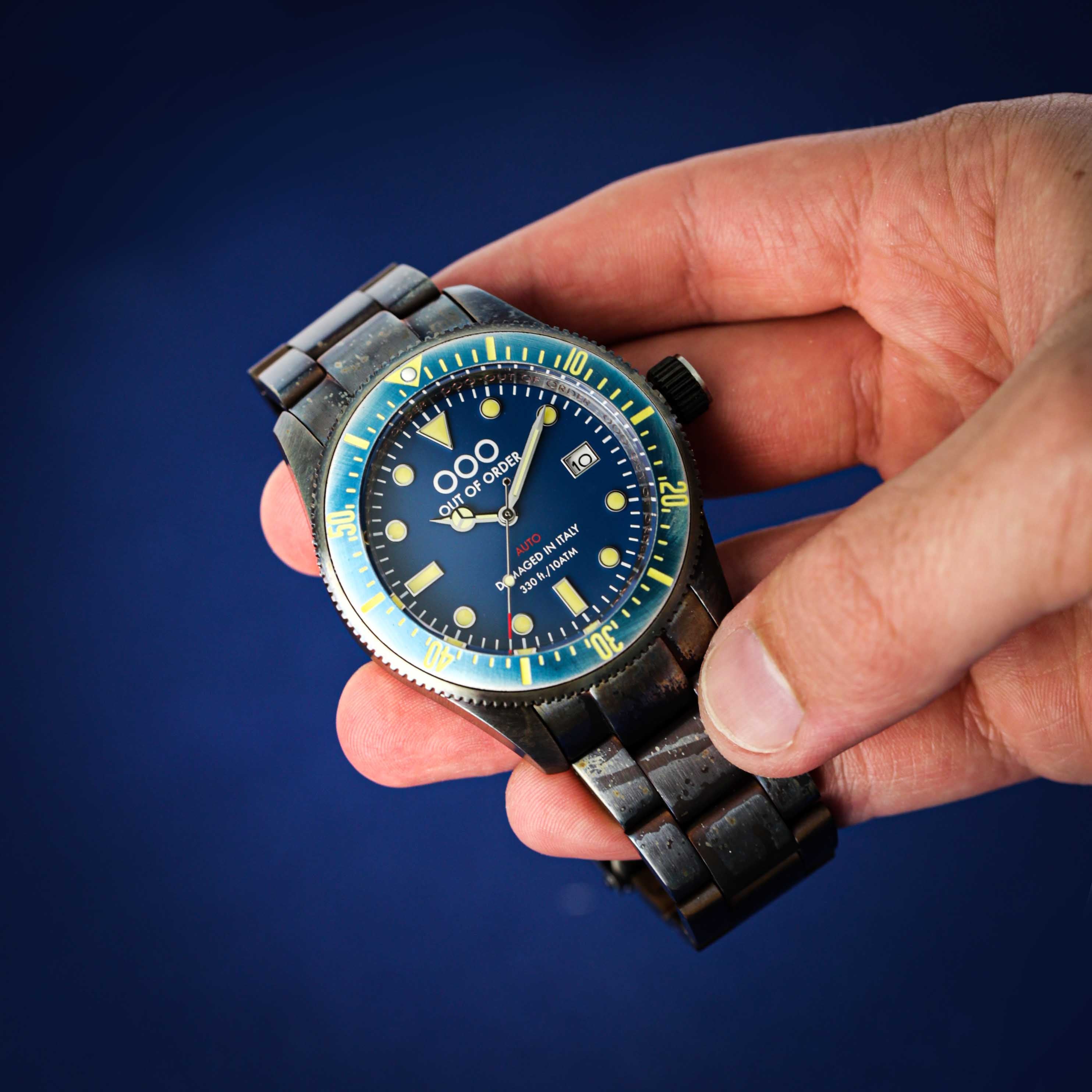 Out Of Order Auto 2.0 Blue orologio automatico blu 44 mm